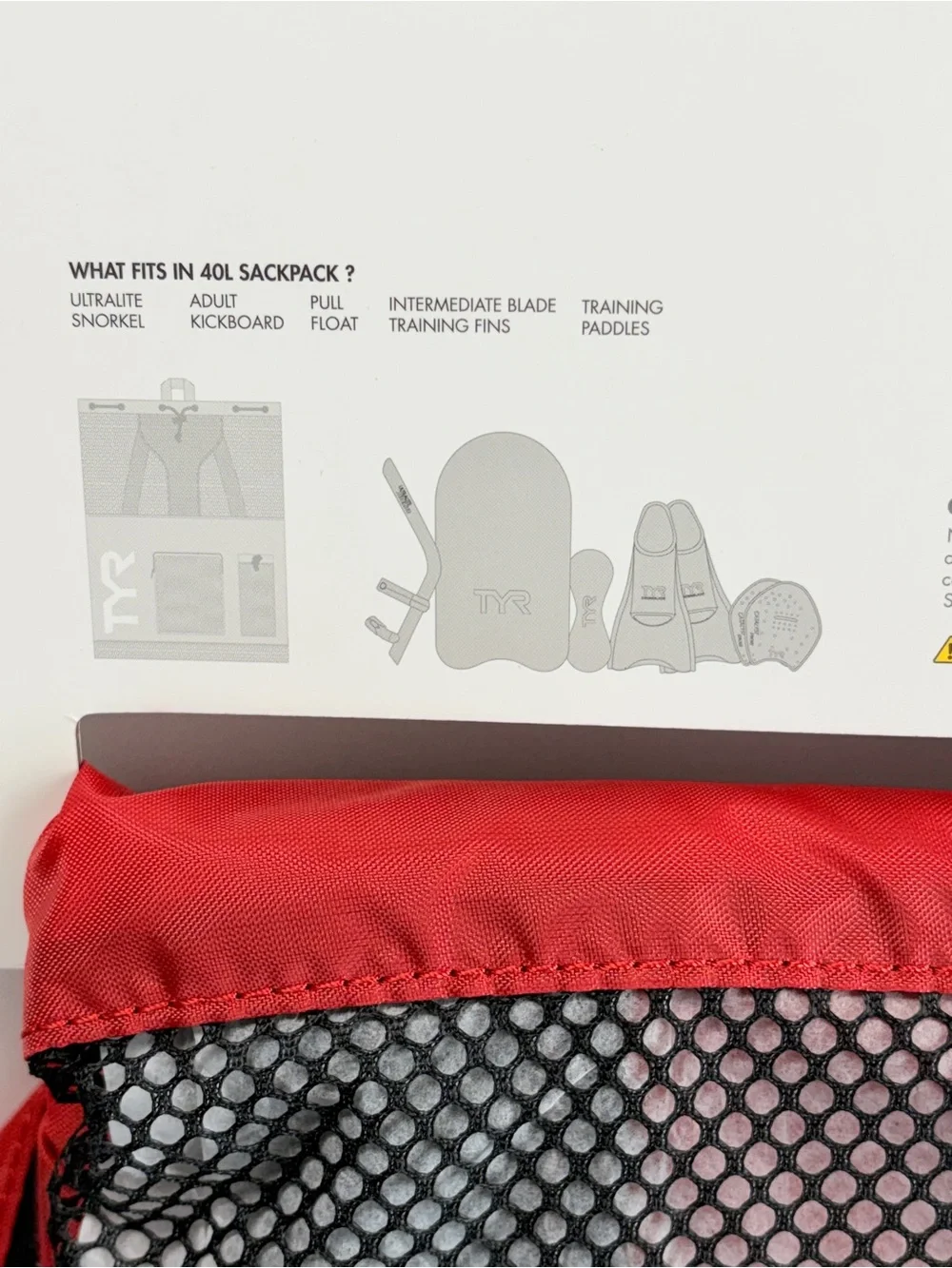 TYR Alliance Big Mesh Mummy Backpack 40L Red NWT